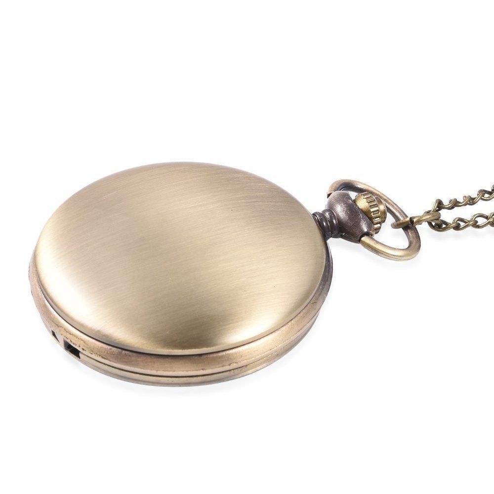 STRADA Multi Color Butterfly Pattern Pocket Watch - Picture 3 of 4